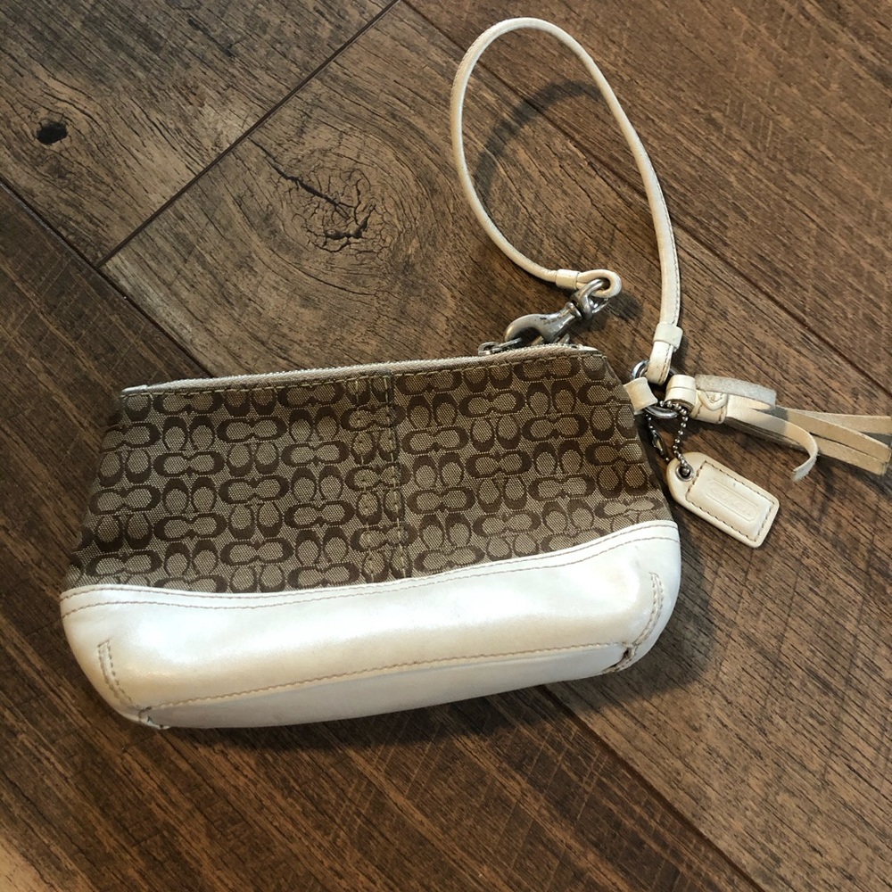 Brown coach wristlet